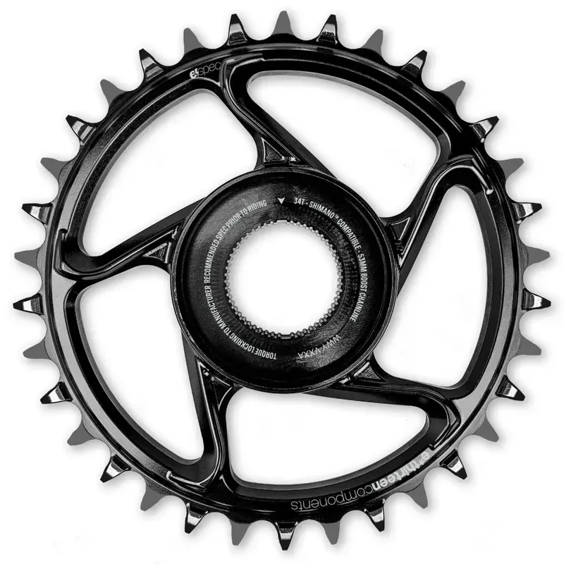 E-Thirteen Gen. 4 Bosch CX 34-tooth Steel DM Chainring in Black