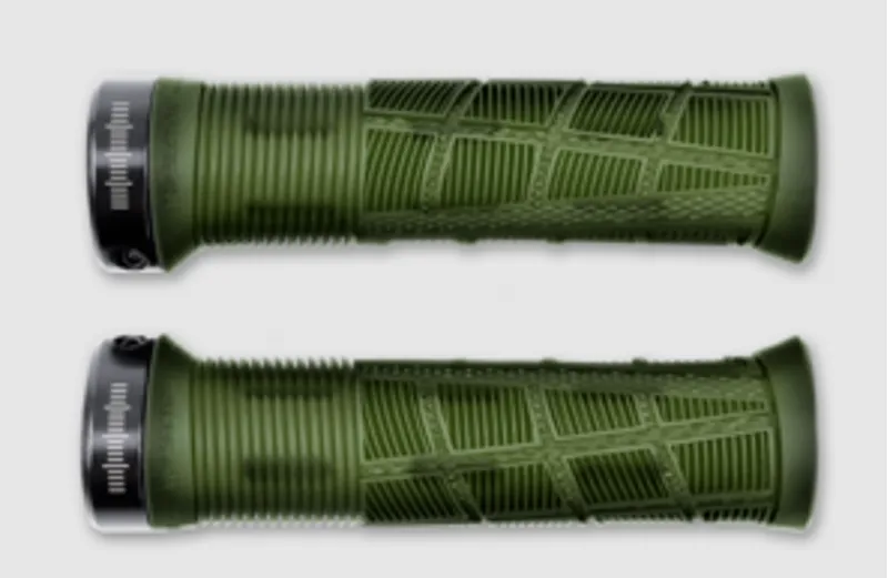 Acid Disrupt Grips in Translucent Olive